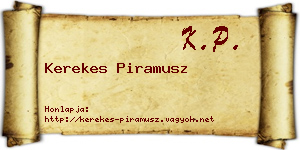 Kerekes Piramusz névjegykártya
